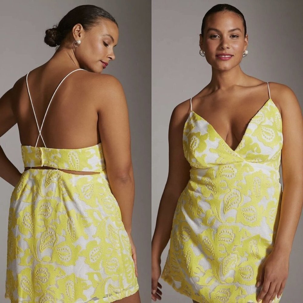 Anthropologie | Maeve Strappy Lace Mini Dress - NWT